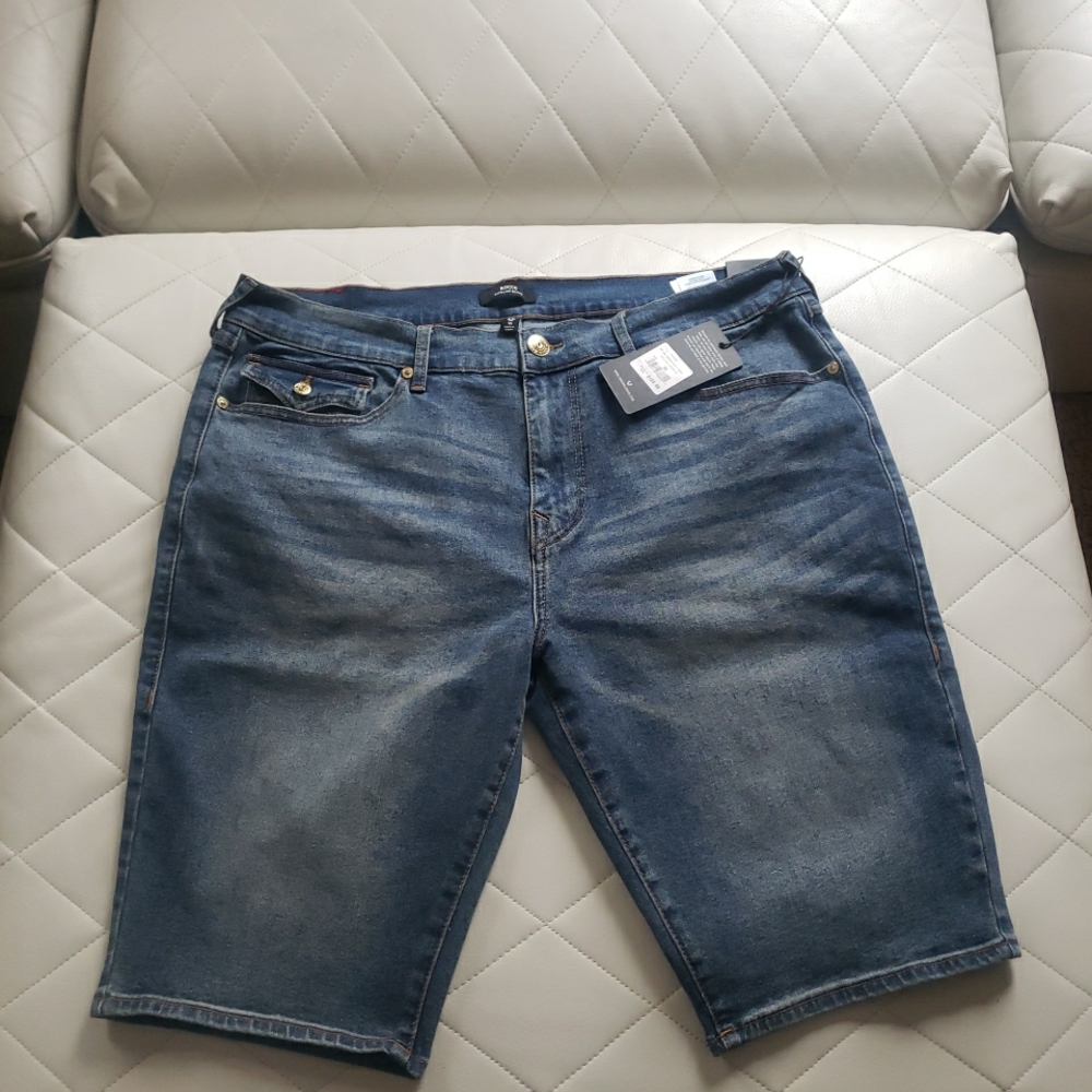 Men True Religion Rocco Relaxed Skinny Shorts Size 38